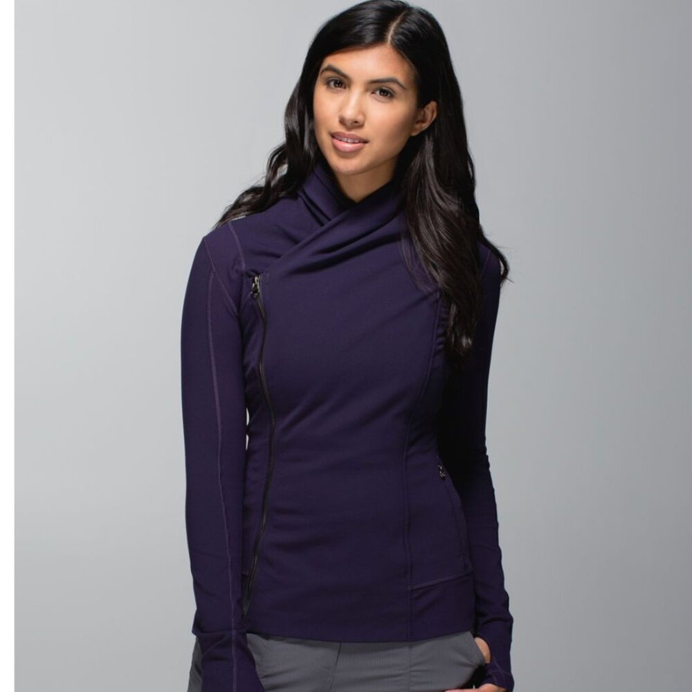 Lululemon Bhakti Yoga Jacket Black Grape size 8